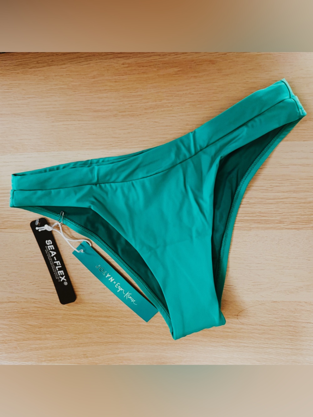 Jolyn | Alanna Bikini Bottom Cheeky Medium Coverage Coast Teal Green Surf New - Picture 9 of 13